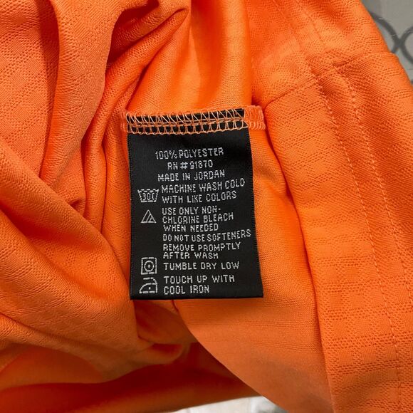 Pebble Beach Men's XL Performance Golf Polo Shirt Orange short sleeve Polyester - Picture 5 of 9